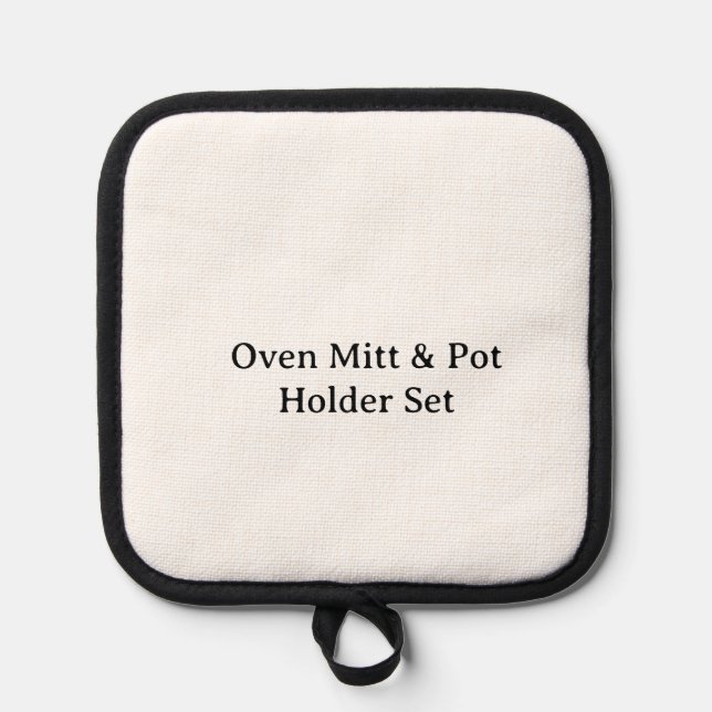 Create Your Own Simple Custom Black Silicone Pot Holder (Front)