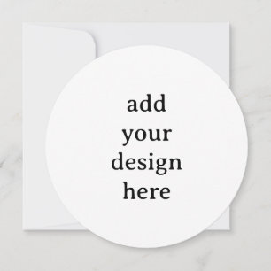 Create Your Own Simple Custom Circle 5.25"x5.25" Invitation