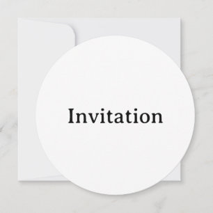 Create Your Own Simple Custom Circle 5.25"x5.25" Invitation