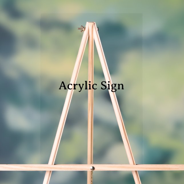 Create Your Own Simple Custom Design 12" x 18" Acrylic Sign (Neutral)