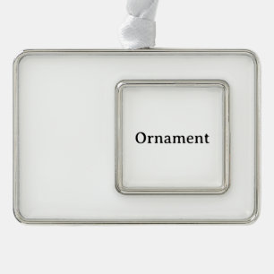 Create Your Own Simple Custom Framed  Silver Plated Framed Ornament