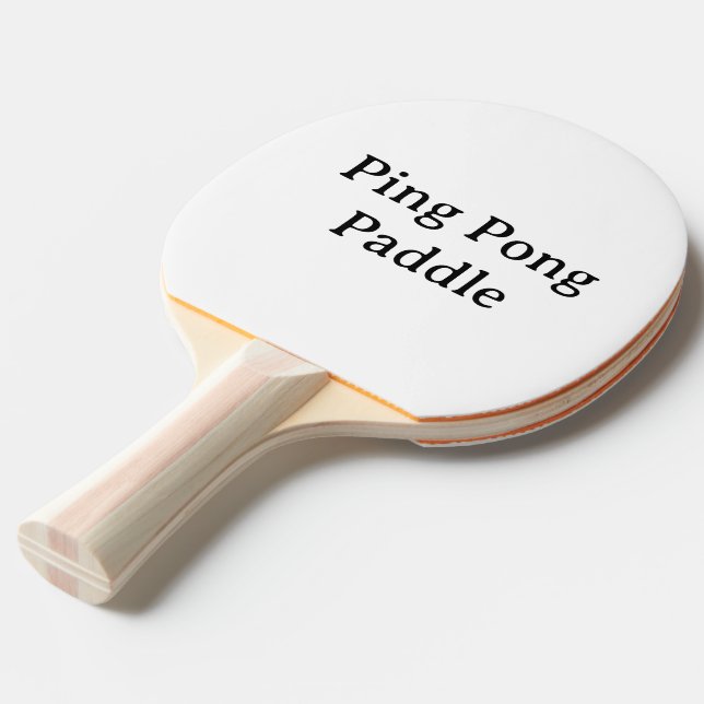 Create Your Own Simple Custom Full Print 6"x6.25" Ping Pong Paddle (Front Angle)