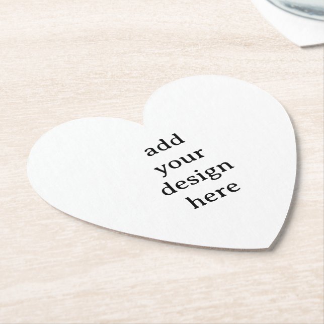 Create Your Own Simple Custom Heart Paper Coaster (Angled)