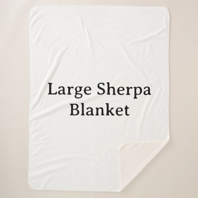 Create Your Own Simple Custom Large Sherpa Blanket (Front)