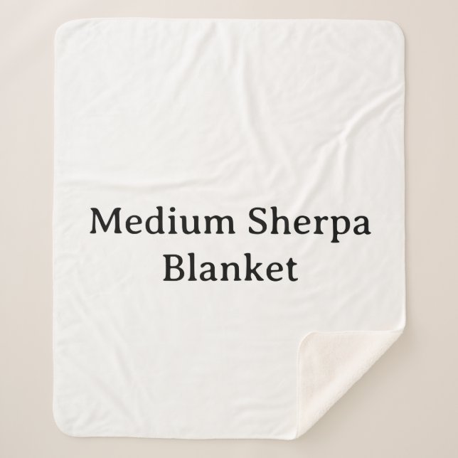 Create Your Own Simple Custom Medium Sherpa Blanket (Front)
