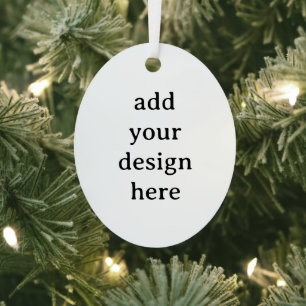 Create Your Own Simple Custom Metal Oval Ornament