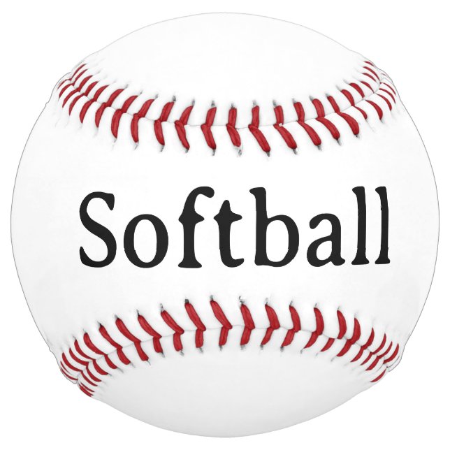 Create Your Own Simple Custom No Stand  Softball (Front)