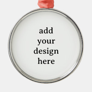 Create Your Own Simple Custom Premium Round  Metal Tree Decoration