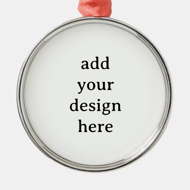 Create Your Own Simple Custom Premium Round  Metal Tree Decoration (Front)
