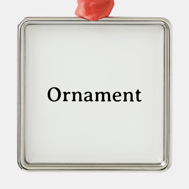 Create Your Own Simple Custom Premium Square  Metal Tree Decoration (Front)