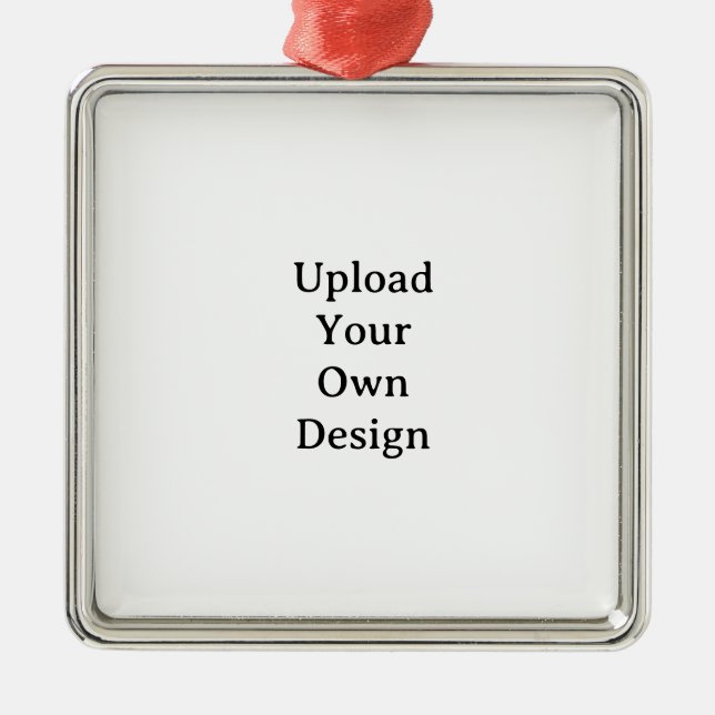 Create Your Own Simple Custom Premium Square  Metal Tree Decoration (Front)