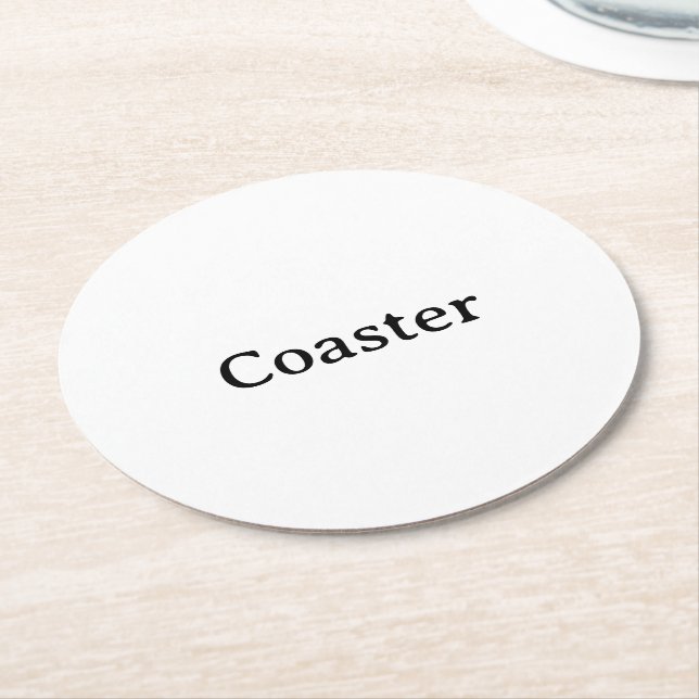 Create Your Own Simple Custom Round Paper Coaster (Angled)