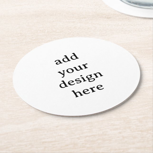 Create Your Own Simple Custom Round Paper Coaster (Angled)