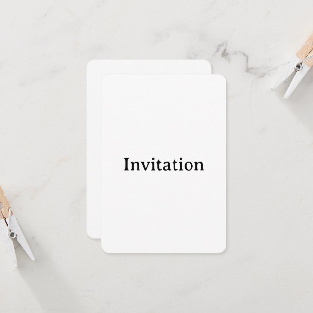 Create Your Own Simple Custom Rounded 3.5" x 5" Invitation (Front/Back In Situ)