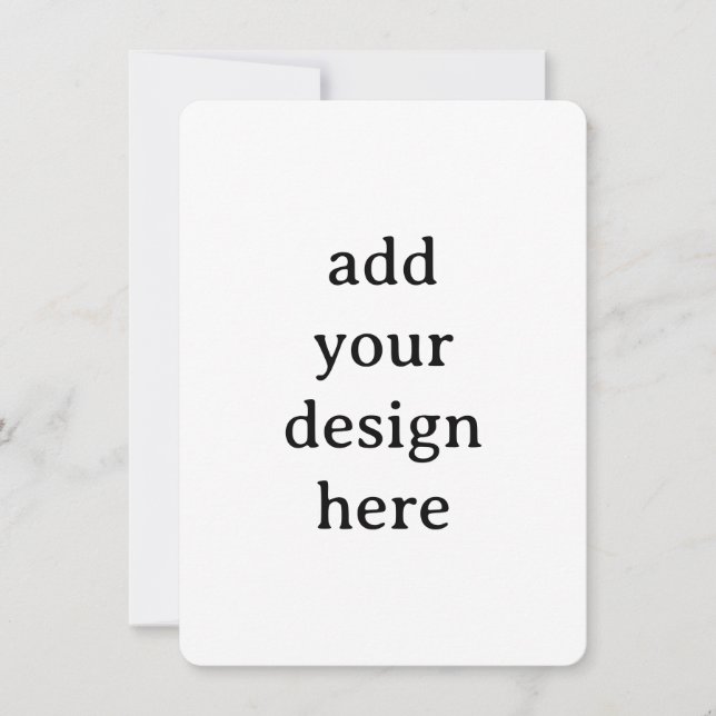 Create Your Own Simple Custom Rounded 4.5" x 6.25" Invitation (Front)