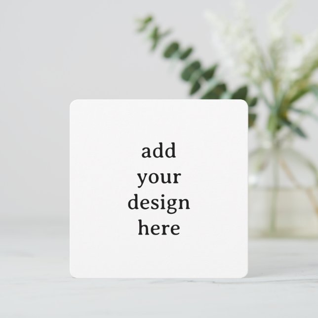 Create Your Own Simple Custom Rounded 5.25"x5.25" Invitation (Standing Front)