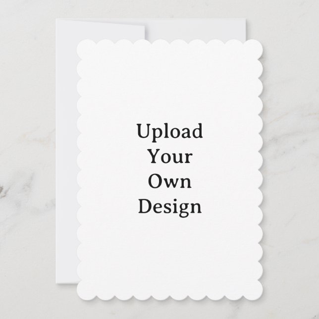 Create Your Own Simple Custom Scalloped 5" x 7" Invitation (Front)