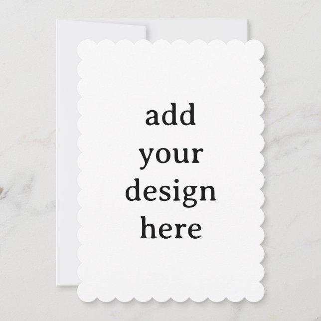 Create Your Own Simple Custom Scalloped 5" x 7" Invitation (Front)