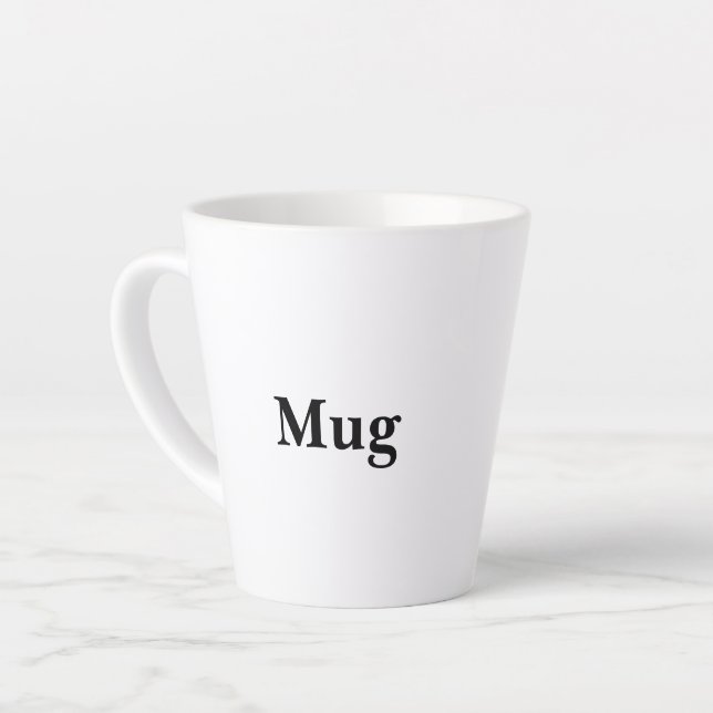 Create Your Own Simple Custom Small Latte Mug (Left Angle)