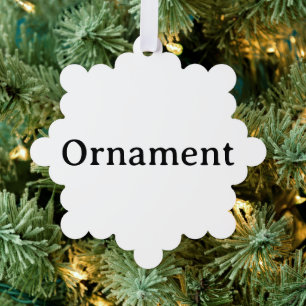 Create Your Own Simple Custom Snowflake  Tree Decoration Card