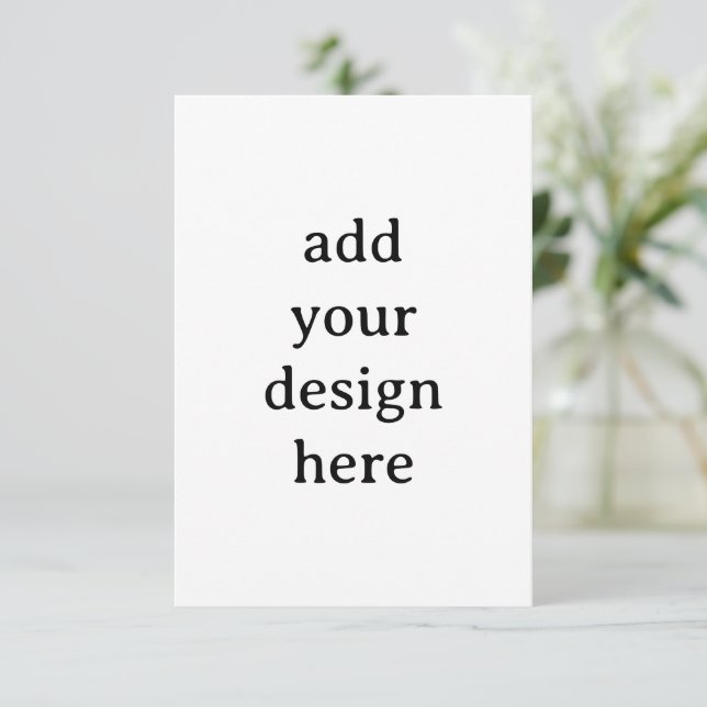 Create Your Own Simple Custom Squared 3.5" x 5" Invitation (Standing Front)