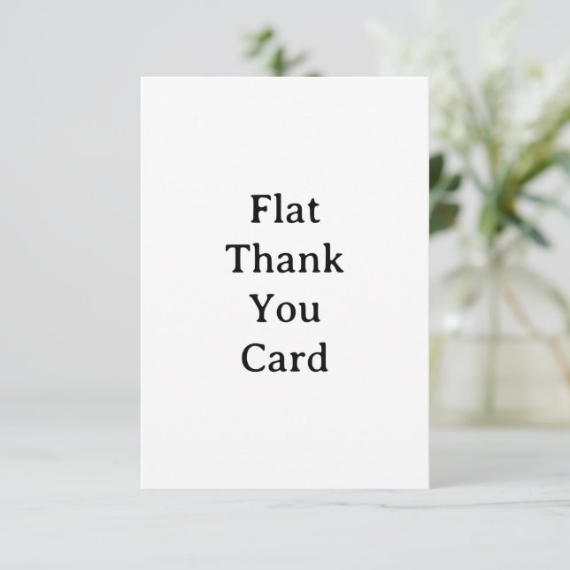 Create Your Own Simple Custom Squared 3.5" x 5" Thank You Card (Standing Front)