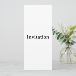 Create Your Own Simple Custom Squared 4" x 9.25" Invitation