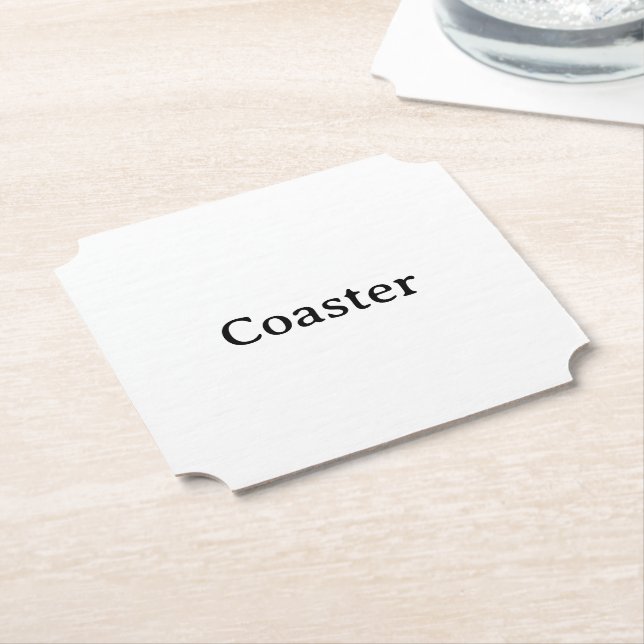Create Your Own Simple Custom Ticket Paper Coaster (Angled)