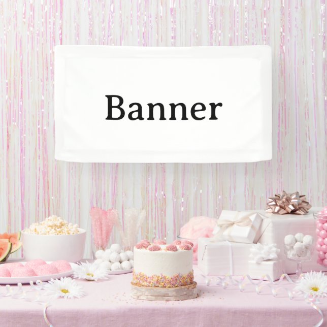 Create Your Own Simple Custom Vinyl 1.6' x 3' Banner (Party)