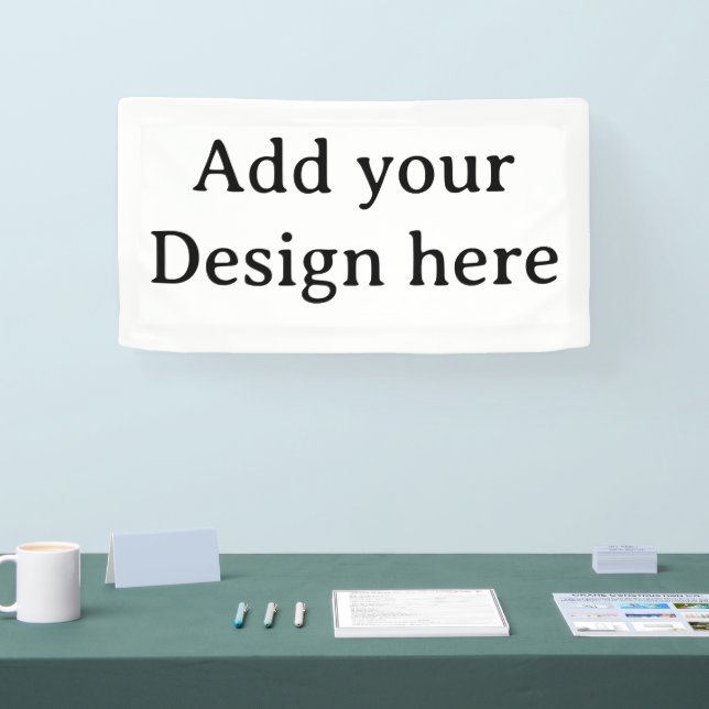 Create Your Own Simple Custom Vinyl 1.6' x 3' Banner (Tradeshow)