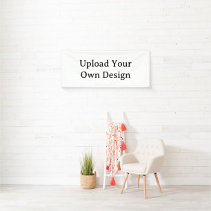 Create Your Own Simple Custom Vinyl 2.5' x 6'  Banner