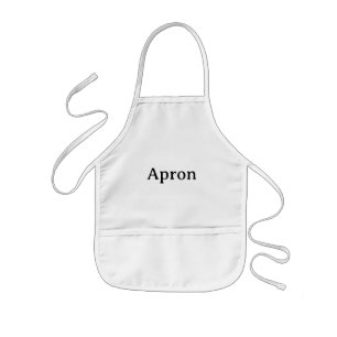 Create Your Own Simple Custom White Kids Apron