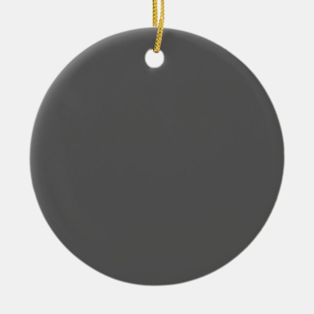 Create Your Own simple dark gray Ceramic Tree Decoration (Front)