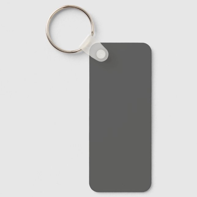 Create Your Own simple dark gray Key Ring (Front)