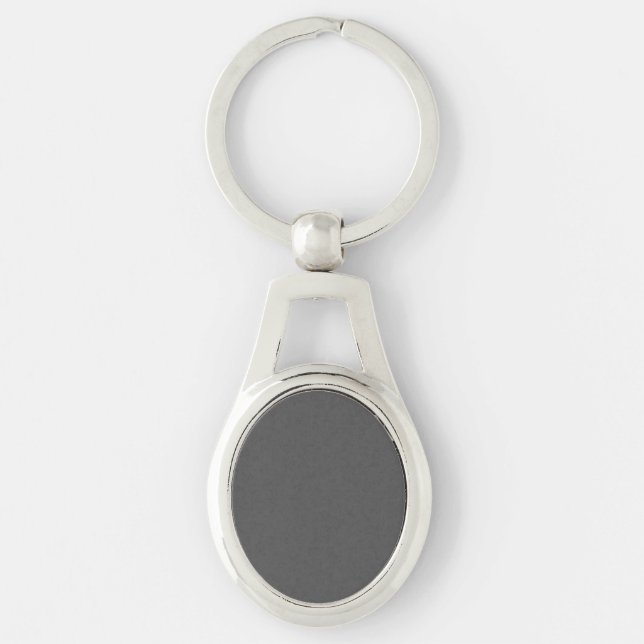 Create Your Own simple dark gray Key Ring (Front)