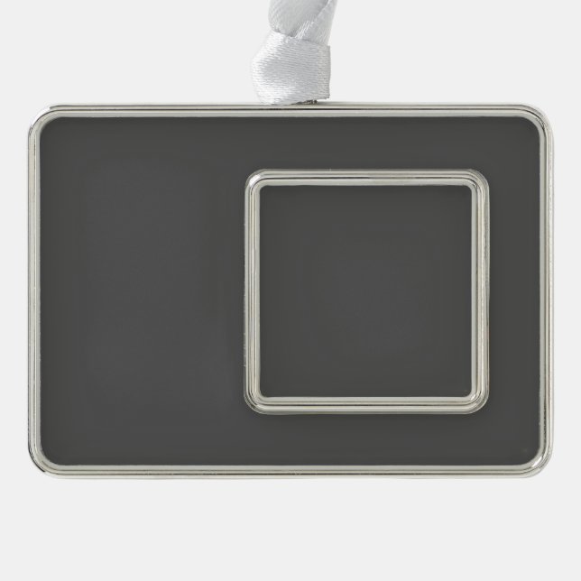Create Your Own simple dark gray Silver Plated Framed Ornament (Front)