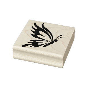 Create Your Own Simple Elegant Butterfly Profile Rubber Stamp