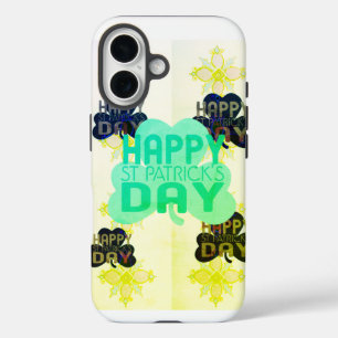 Create Your Own Simple Happy Saint Patrick's Day iPhone 16 Case