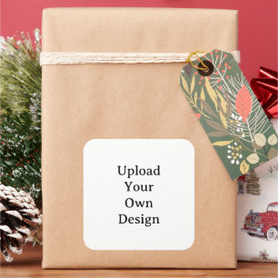 Create Your Own Simple Large 3 inch (sheet of 6) Square Sticker