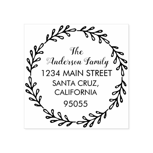 Create Your Own Simple Modern Round Rubber Stamp (Imprint)