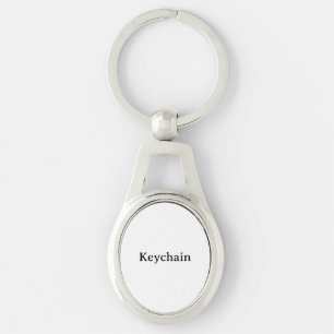 Create Your Own Simple Oval 2.3" x 1.3" Metal  Key Ring