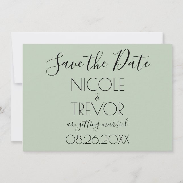 Create Your Own - Simple Personalised Save The Date (Front)