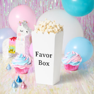Create Your Own Simple Popcorn 3.75" x 3.5" x 7.5" Favour Box