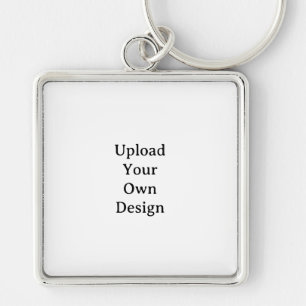 Create Your Own Simple Premium Square Large 2" Key Ring