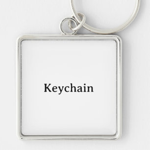 Create Your Own Simple Premium Square Large 2" Key Ring