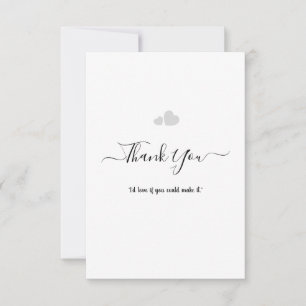 Create Your Own Simple Professional 3.5" x 5" Flat Thank You Card