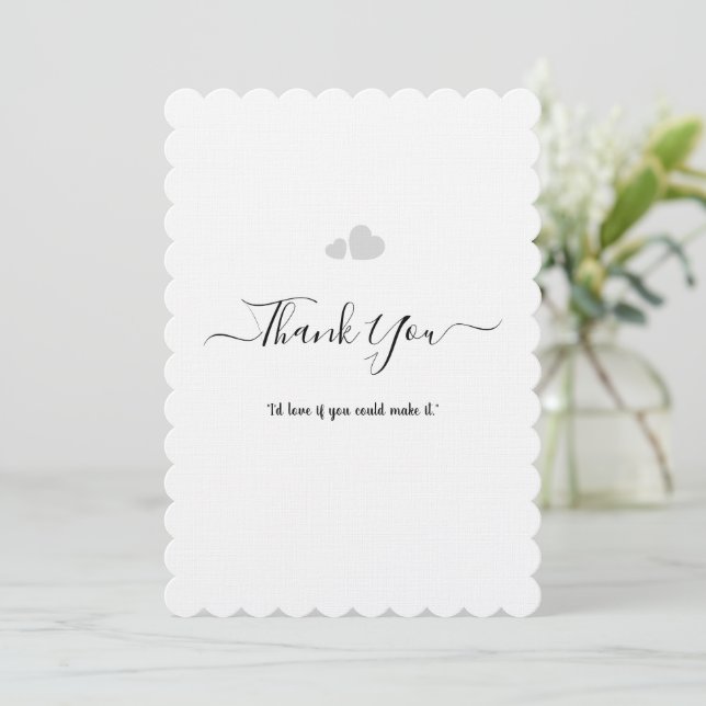Create Your Own Simple Professional 5" x 7" Flat Thank You Card (Standing Front)
