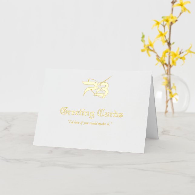 Create Your Own Simple Professional Foil Greeting Card (Yellow Flower)