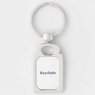 Create Your Own Simple Rectangle 1.8"x1.1" Metal Key Ring