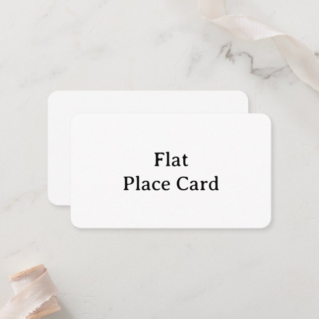Create Your Own Simple Rounded 3.5" x 2.0" Flat Place Card (Front/Back In Situ)